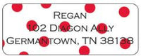 Red Polka Dot Address Label