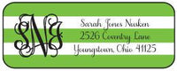 Green Stripe Address Label