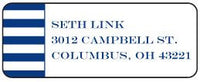 Navy Stripe Address Label