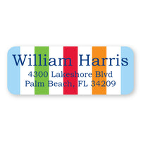 Primary Stripes Address Label