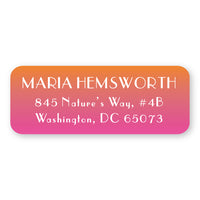 Orange/Pink Address Label