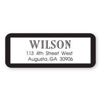 Black Simple Border Address Label