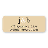 Tan Address Label