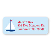 Tropical Sailboat Address Label