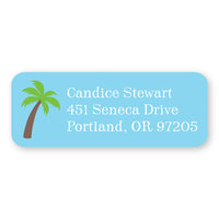Tropical Palm Tree Address Label