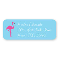 Tropical Flamingo Address Label