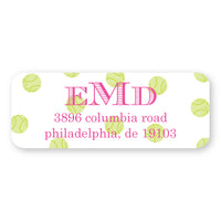 Tennis Balls Address Label