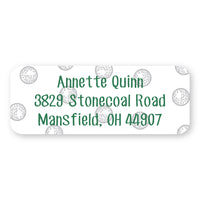 Golf Balls Address Label