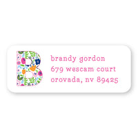 Pink Floral Address Label