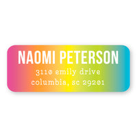 Rainbow Address Label
