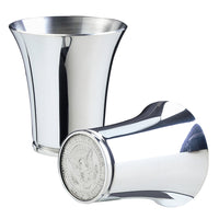 Engraved Pewter Coin Jigger