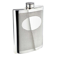 Engraved Pewter Embossed Flask