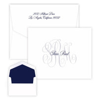 Rosedale Monogram - Raised Ink Folded Notes