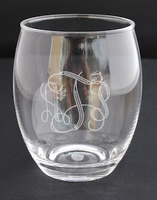 Monogrammed Acrylic Stemless Wine Glasses (Set of 4)