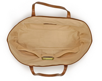 Monogrammed St Anne Tote - Sand Horizontal Stripe