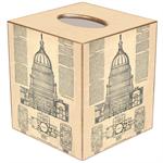 Capital Blueprint Tissue Box Cover