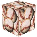 Antique Baseball Tissue Box Cover
