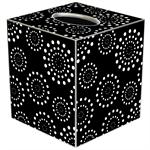 Black Fireworks Tissue Box Cover