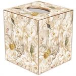 White Roses Tissue Box Cover