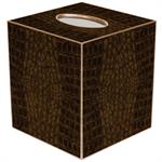 Brown Crock Tissue Box Cover