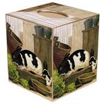 Black & White Bunny Tissue Box Cover