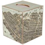 Charleston, South Carolina View from Above Antique Map Tissue Box Cover