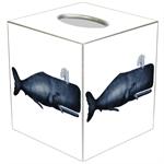 Vintage Whale Tissue Box Cover