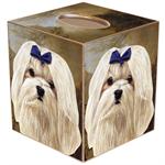 Maltese Tissue Box Cover