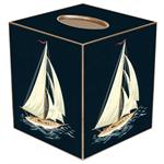 Sailboat & Anchor Tissue Box Cover