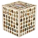Brown Shells Tissue Box Cover