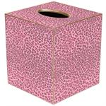 Pink Leopard Tissue Box Cover