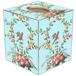 Aqua Bird Tissue Box Cover