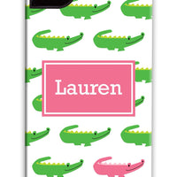 Alligator Repeat Pink Monogram Phone Case