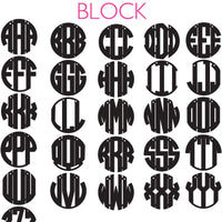 Nice Block Monogram Necklace