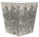 Antique London Map Waste Basket