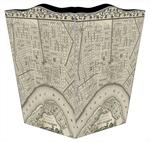 Antique New Orleans Map Waste Basket