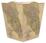 Sonoma County Antique Map Waste Basket