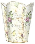 French Watercolor Waste Basket