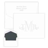 Wheaton Monogram Embossed Folded Notes
