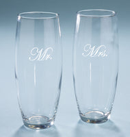 Monogrammed Stemless Flutes