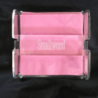 Monogrammed Solid Bar Cocktail Napkin Holder