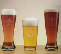 Monogrammed Pilsners
