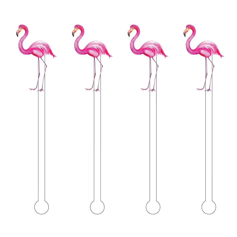 Flamingo Acrylic Stir Sticks