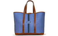 Monogrammed St Charles Yacht Tote- French Blue Chambray