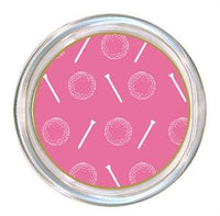 Monogrammed Pink Golf Coaster