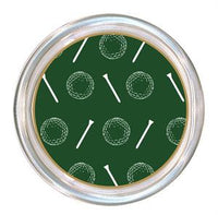 Monogrammed Green Golf Coaster