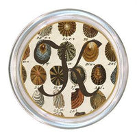 Monogrammed Brown Shell Coaster
