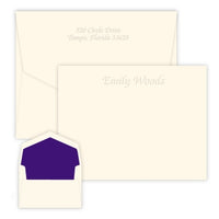 Mayfair Embossed Flat Correspondence Card
