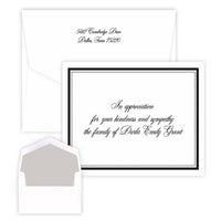 Chestnut Silver Leaf Raised Ink Folded Notes