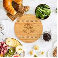 Chic Monogram Round Cutting Board